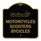 Signmission Go Green Go Green-Motorcycles Scooters Bicycles, Black & Gold Alum, 18" x 18", BG-1818-23934 A-DES-BG-1818-23934 - alternate 1